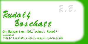 rudolf boschatt business card